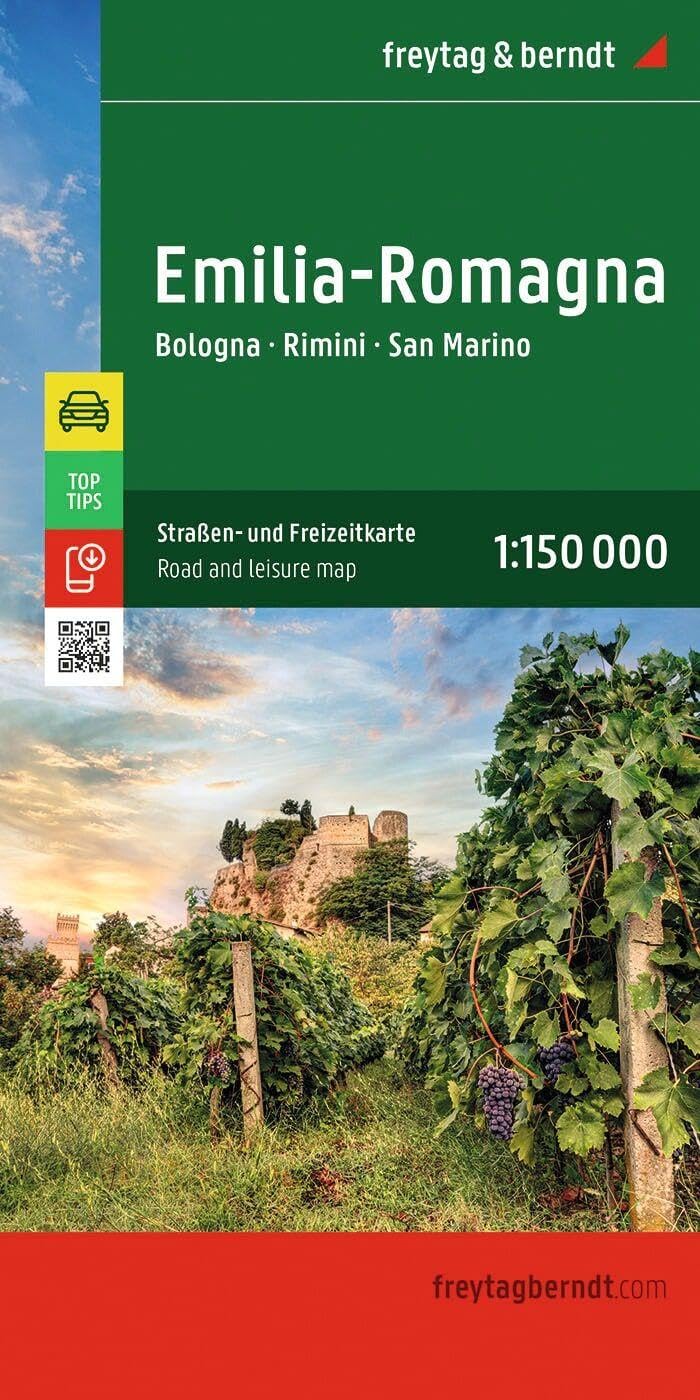 Emilia-Romagna Road and Leisure Map 1:150,000 scale: Bologna - Rimini - San Marino
