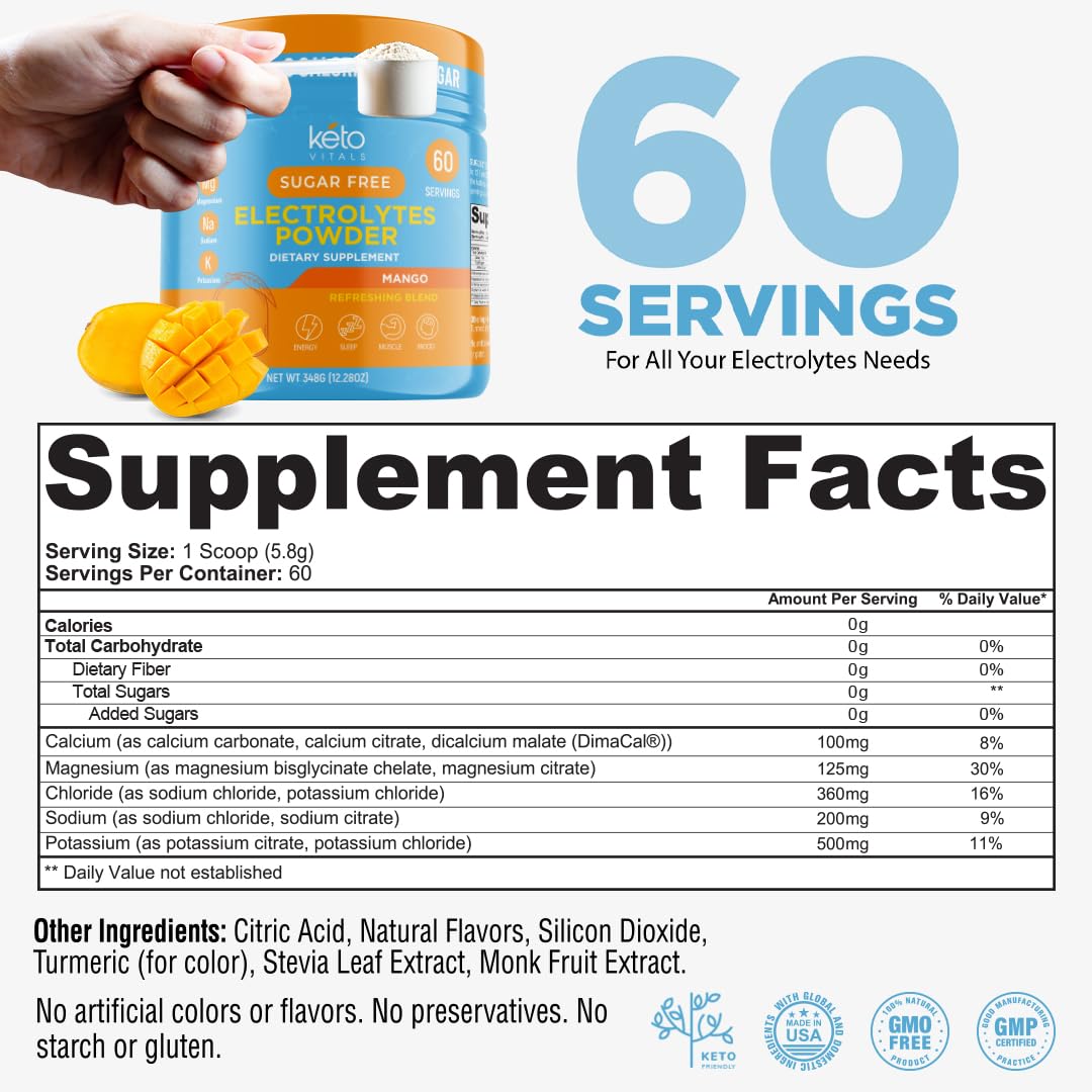 Keto Electrolytes Powder - Sugar Free Electrolytes - 60 Servings — Amazon image 3