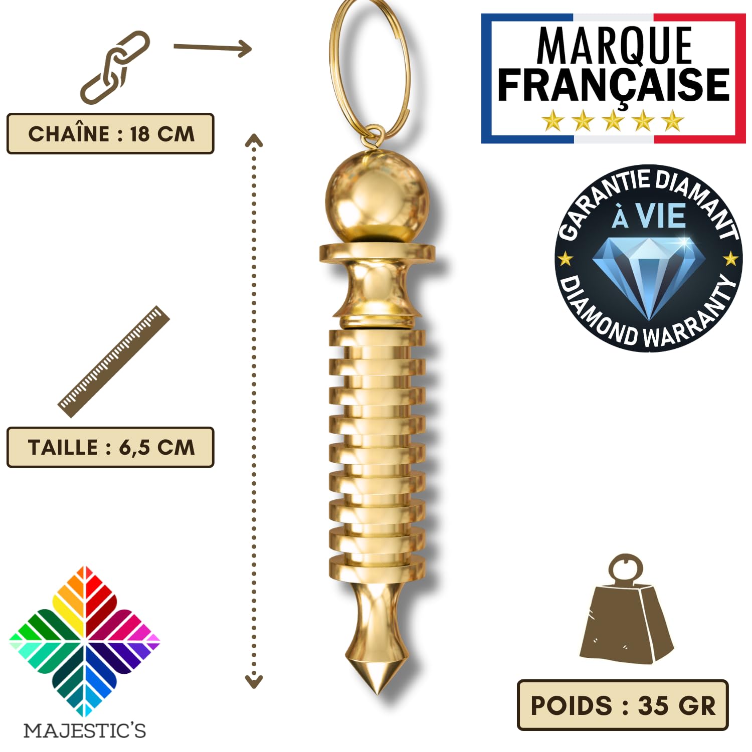 Pendule Divinatoire Egyptien THOT & Pendule de Radiesthésie ISIS & Pendule OSIRIS – PACK Unique de 3 Pendules Egyptiens [GARANTIE A VIE]