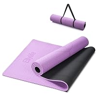 Ellylife Tappetino Yoga Antiscivolo Spesso, con segni di allineamento del corpo