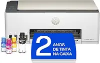 Impressora Multifuncional HP Smart Tank 583 Tanque de Tinta Colorida Wi-Fi com autorreparo, USB - Impressora, Copiadora e Scanner Cor: Branco (4A8D8A)