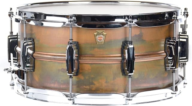 Ludwig Copper Phonic Snare Drum - 6.5 Inches X 14 Inches Raw Patina Finish