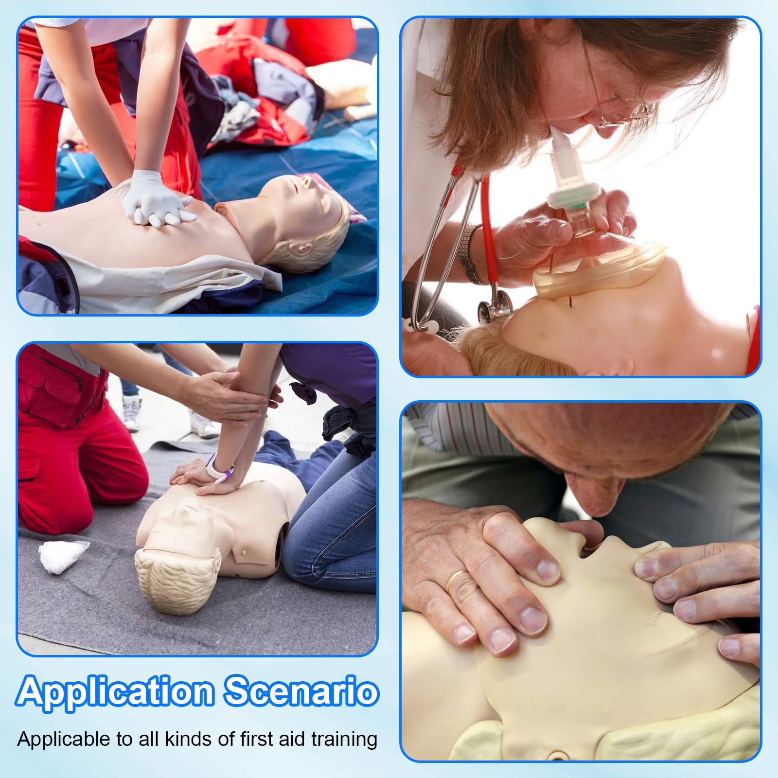 Reanimationspuppe Erwachsene Erste Hilfe Trainingspuppe CPR Übungspuppe Manikins Medizinische Puppe für Erste-Hilfe-Schulungen, Patientenaufklärung und Unterricht (Erwachsene)