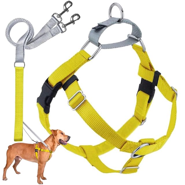 2 Hounds Design Arnés para Perro con Correa de diseño de 2 arnés con Libertad sin tirones, Talla XL