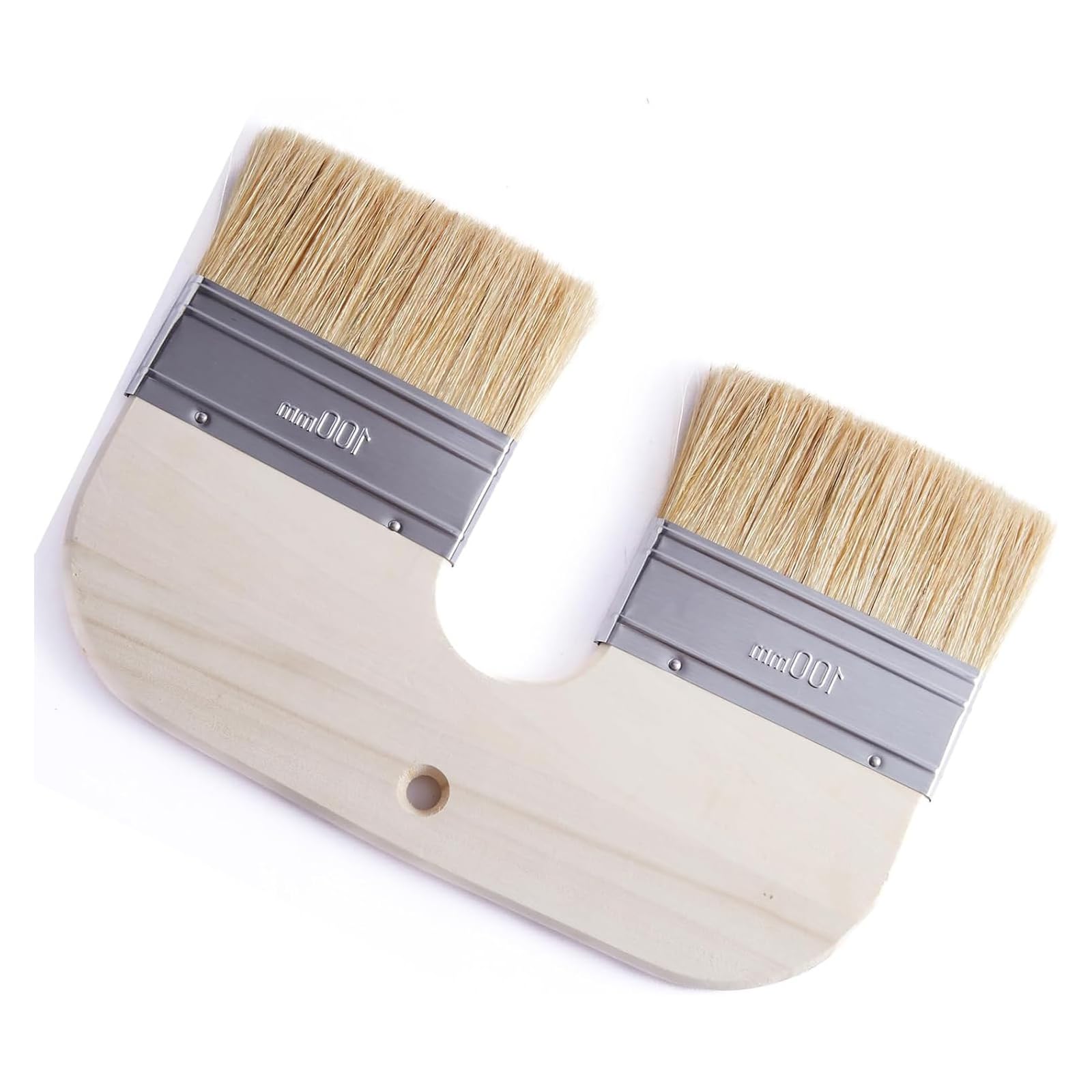 Shntig Double Head Limewash Paint Brush Natural Bristles Sheddingproof Applicators Brushes For Brick Interior Wall Limewash Mineral Applicators