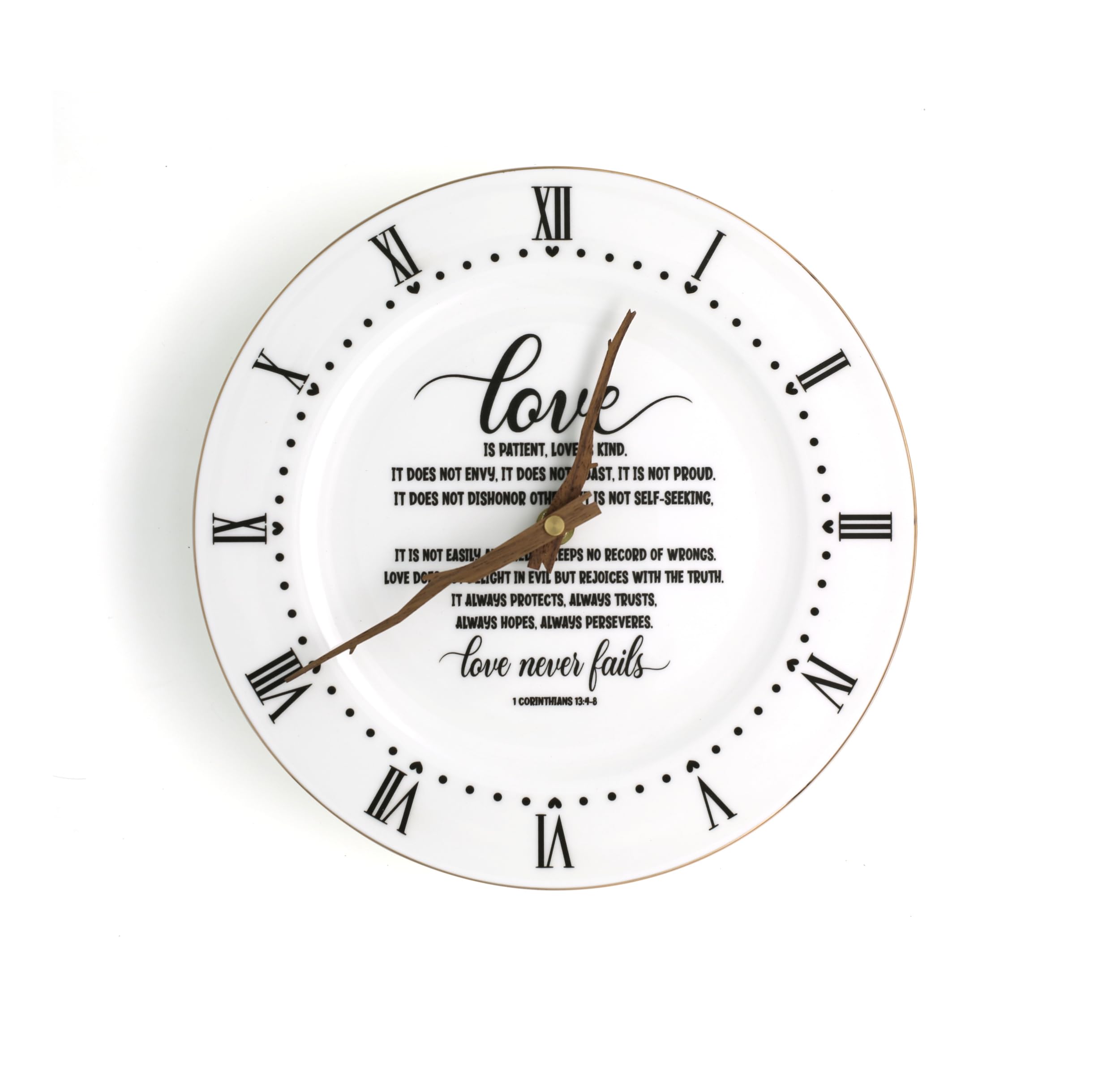 Horloge murale Treble Bee Love Never Fails pour votre intérieur