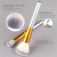 Vista 2 de VANDER Pinceles de maquillaje, juego de 24 pinceles sintéticos de primera calidad para base, sombra de ojos profesional, delineador de ojos, kit