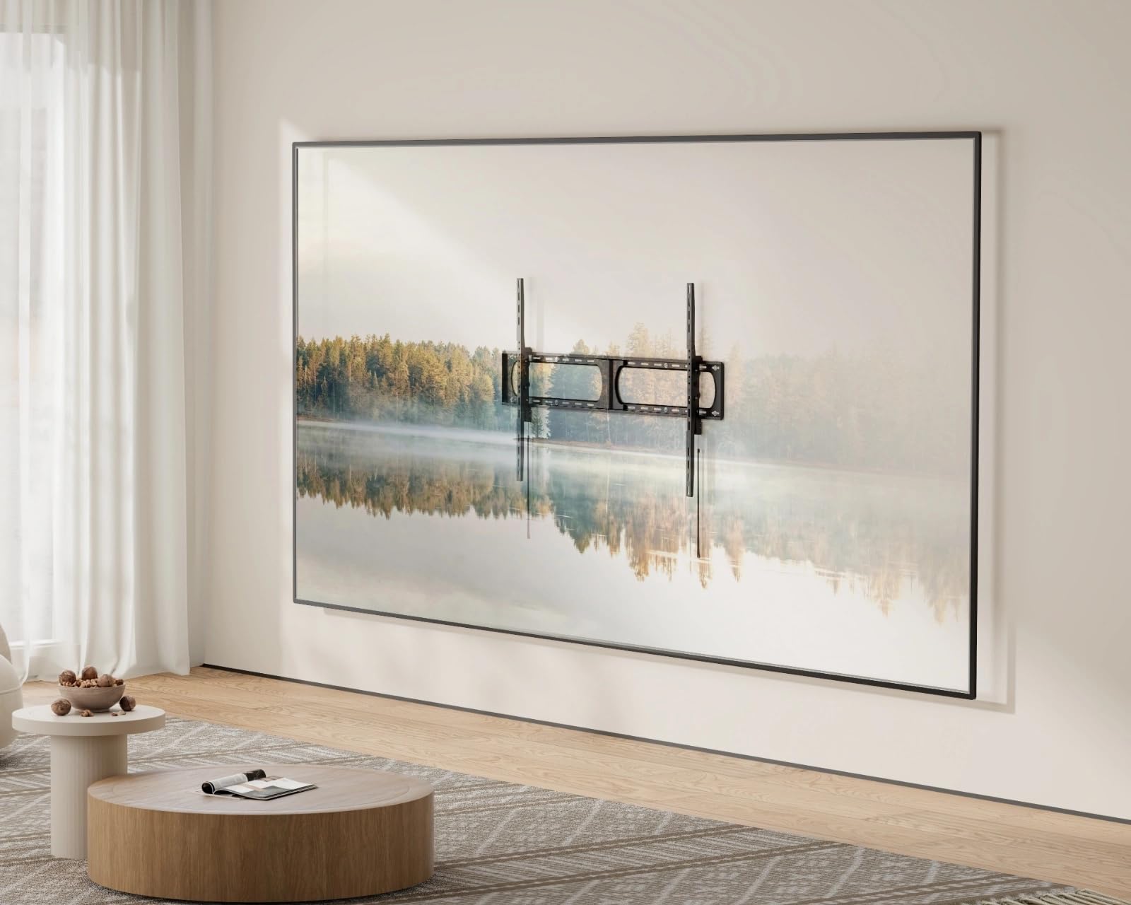 Uchwyt ścienny do telewizora, pochylany, do dużych obciążeń, 37-140 cali – wychylny uchwyt do telewizora, do 125 kg, VESA 1200 x 800 – uchwyt ścienny na telewizor, kolor czarny