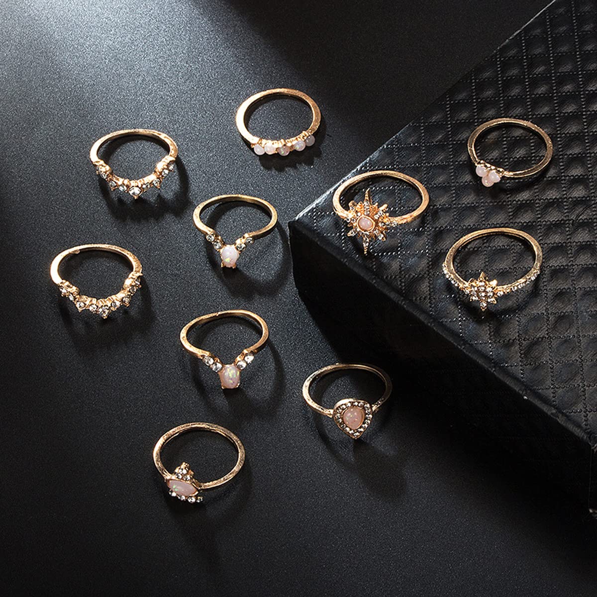 Contemporary Stackable Rings Set (Style 7) - Jewelry Set