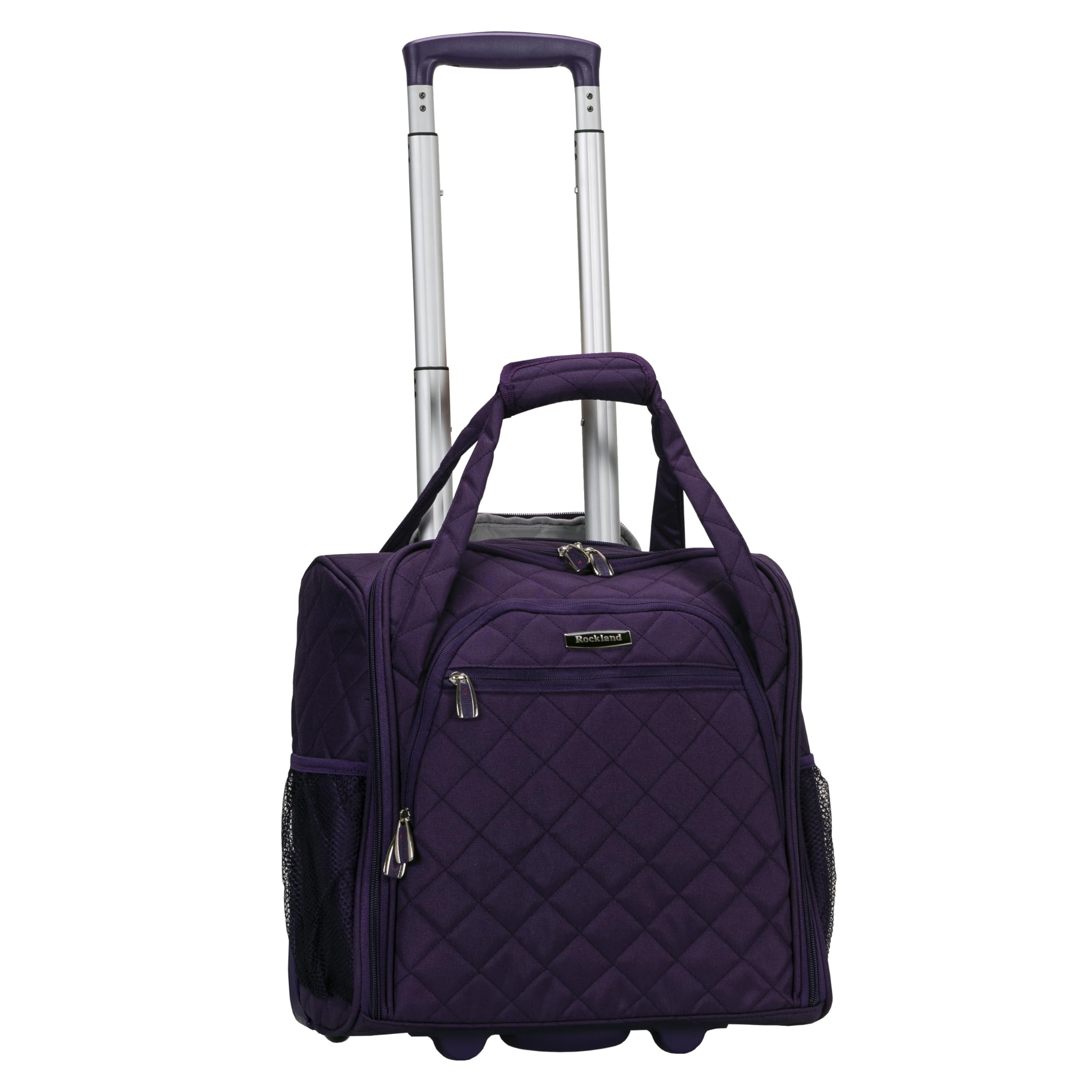 Rockland Melrose Upright Wheeled Underseater Carry-On Luggage, Purple, 15-Inch