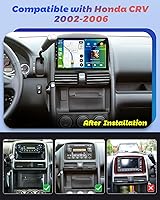 Vista 2 de Hikity 2+64G para Honda CRV 2002-2006 Android Car Stereo, radio con pantalla táctil de 9 pulgadas con Carplay inalámbrico, Android Auto, WiFi