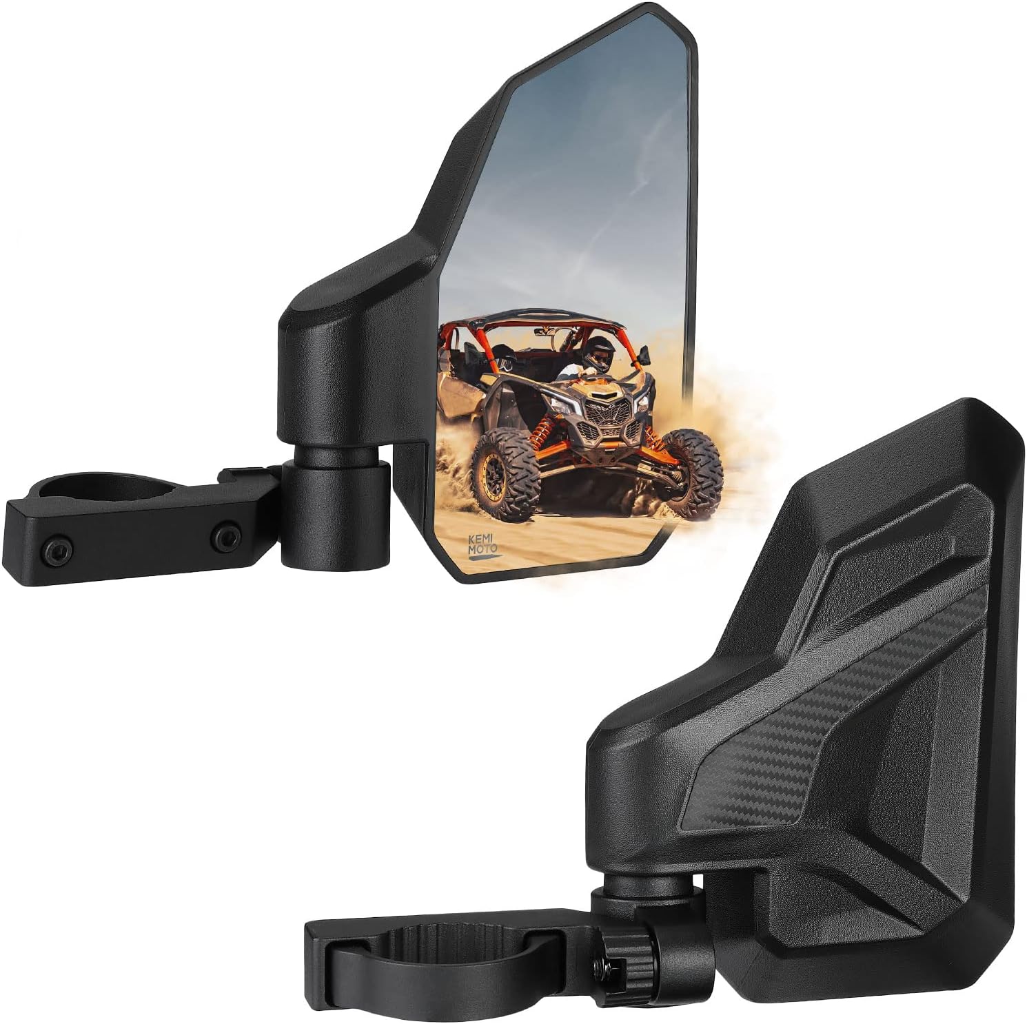KEMIMOTO 3Way Adjustable UTV Side Mirrors Compatible with