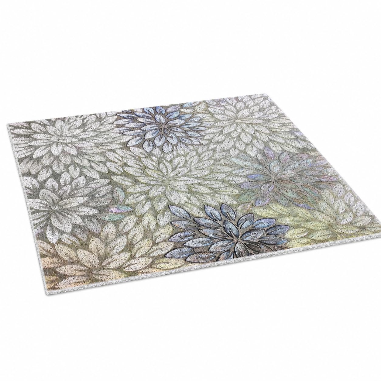 Tappetino da Bagno Antiscivolo in PVC, 60x90cm (Anello cavo) | Composizione in plastica, Tappeto Multicolore, doccia, Per appassionati di fiori