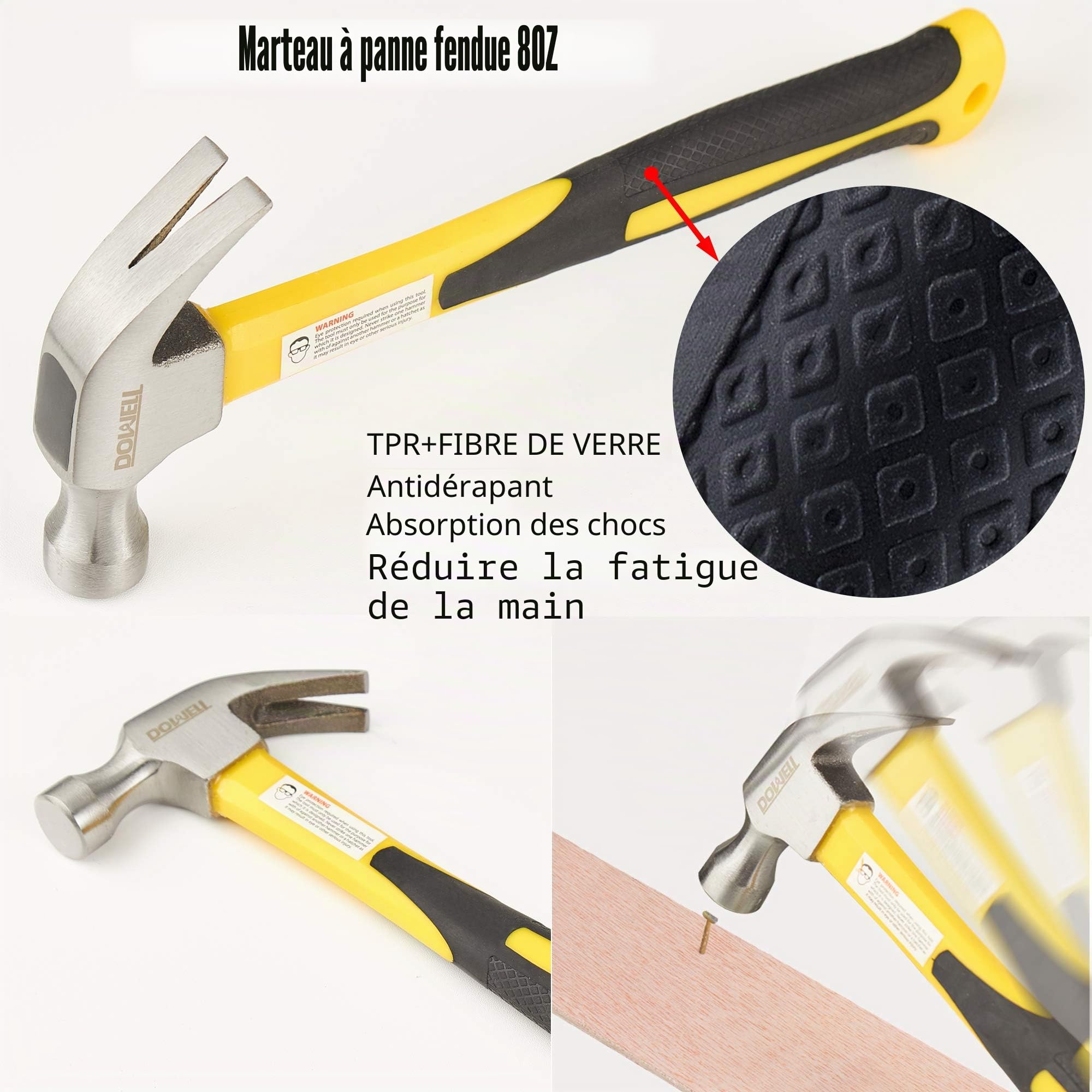 DOWELL Ensemble d'outils Kit d'outils à main de réparation à domicile 49 pièces avec étui de rangement en plastique