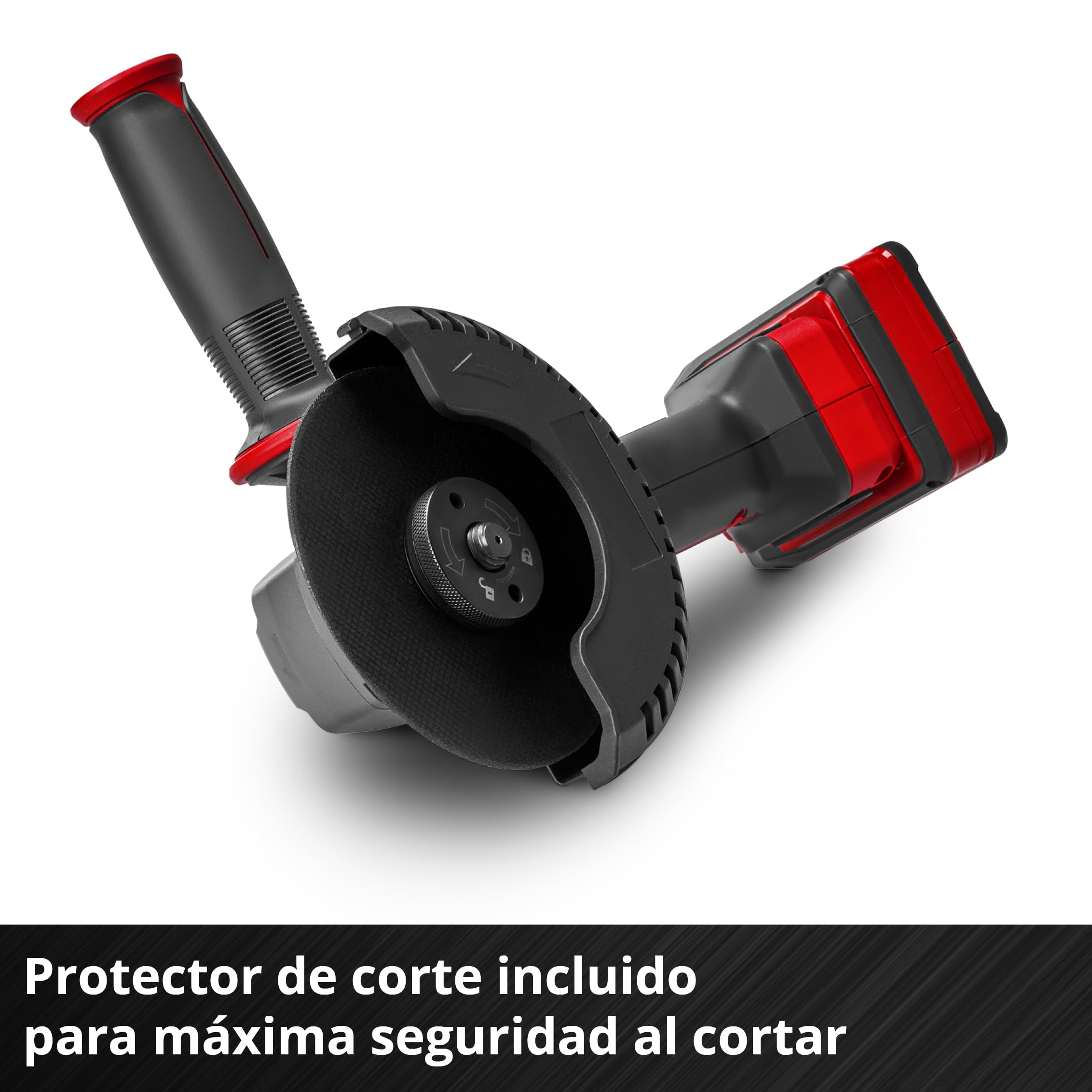 Einhell Professional Amoladora angular con batería TP-AG 18/125 CE Q Li-Solo Power X-Change (18 V, 900 W, Ø 125mm, 33 mm de profundidad de corte, sin escobillas, sin disco de corte ni batería)