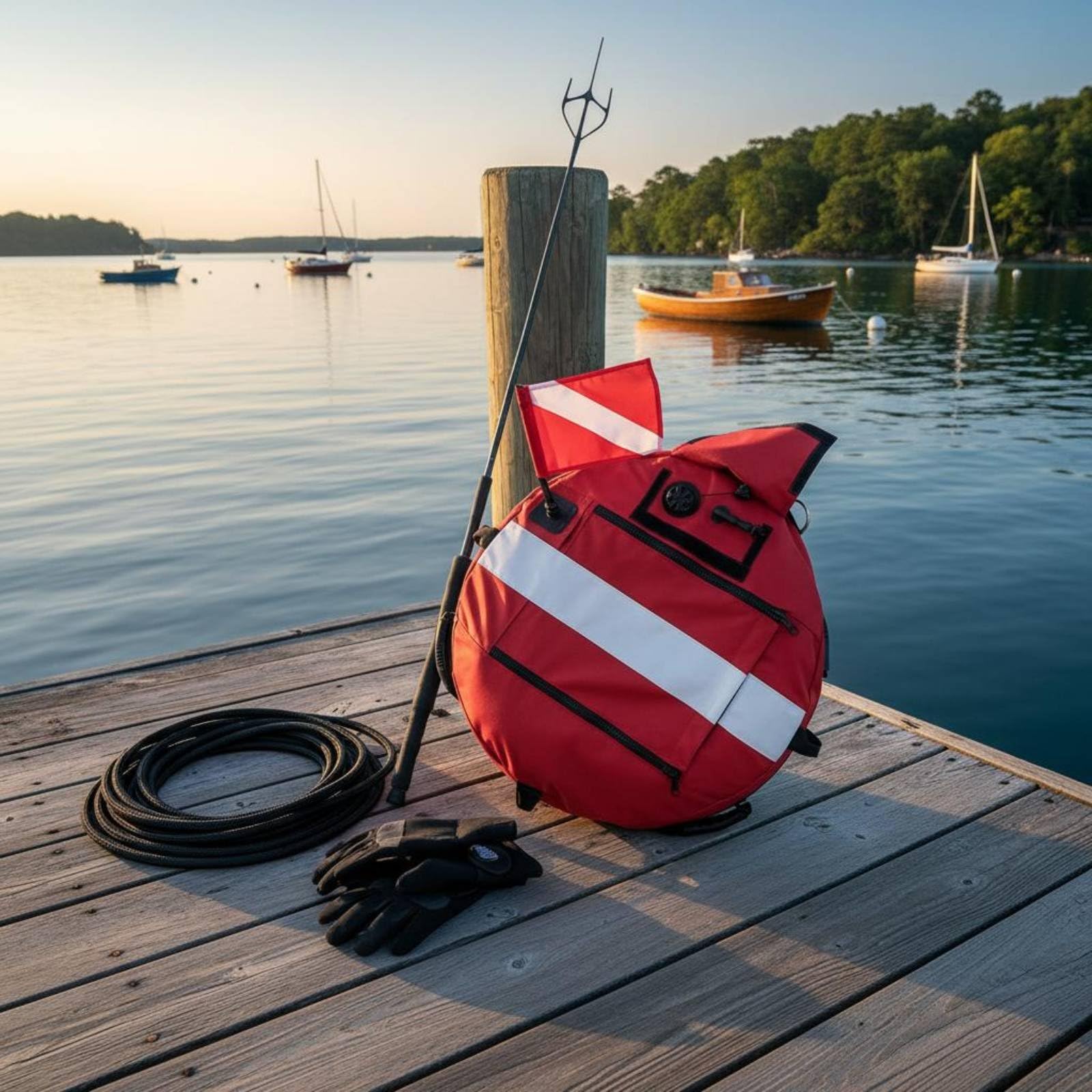 Immersione Segnalatore Galleggiante per Pesca Subacquea Caccia Materiale Durevole Adatto per Sport Acquatici Escursioni in Mare