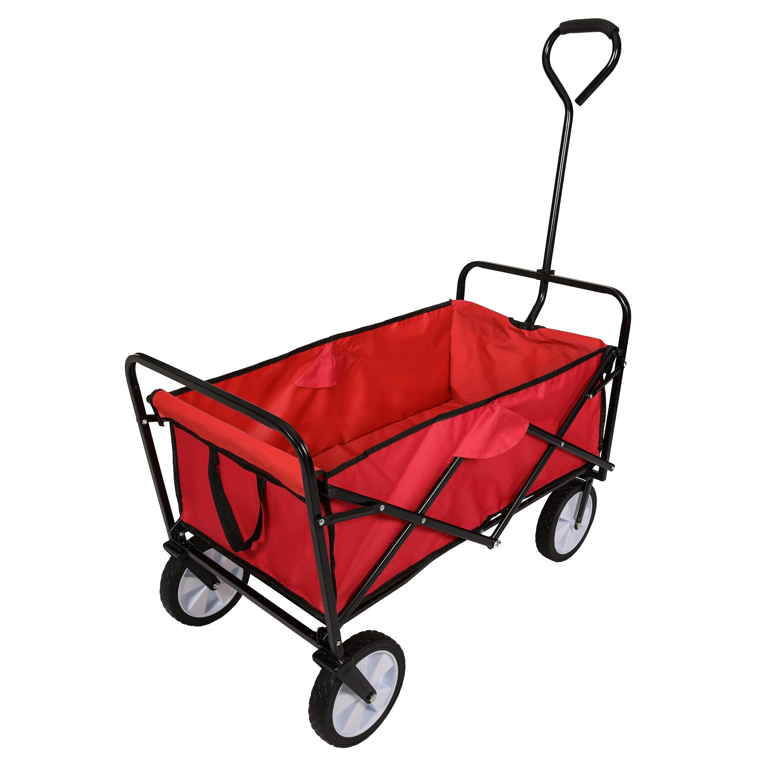 Folding Hand Cart on Wheels Garden Wagon 70kg Max Load Garden Cart TOUGH MASTER