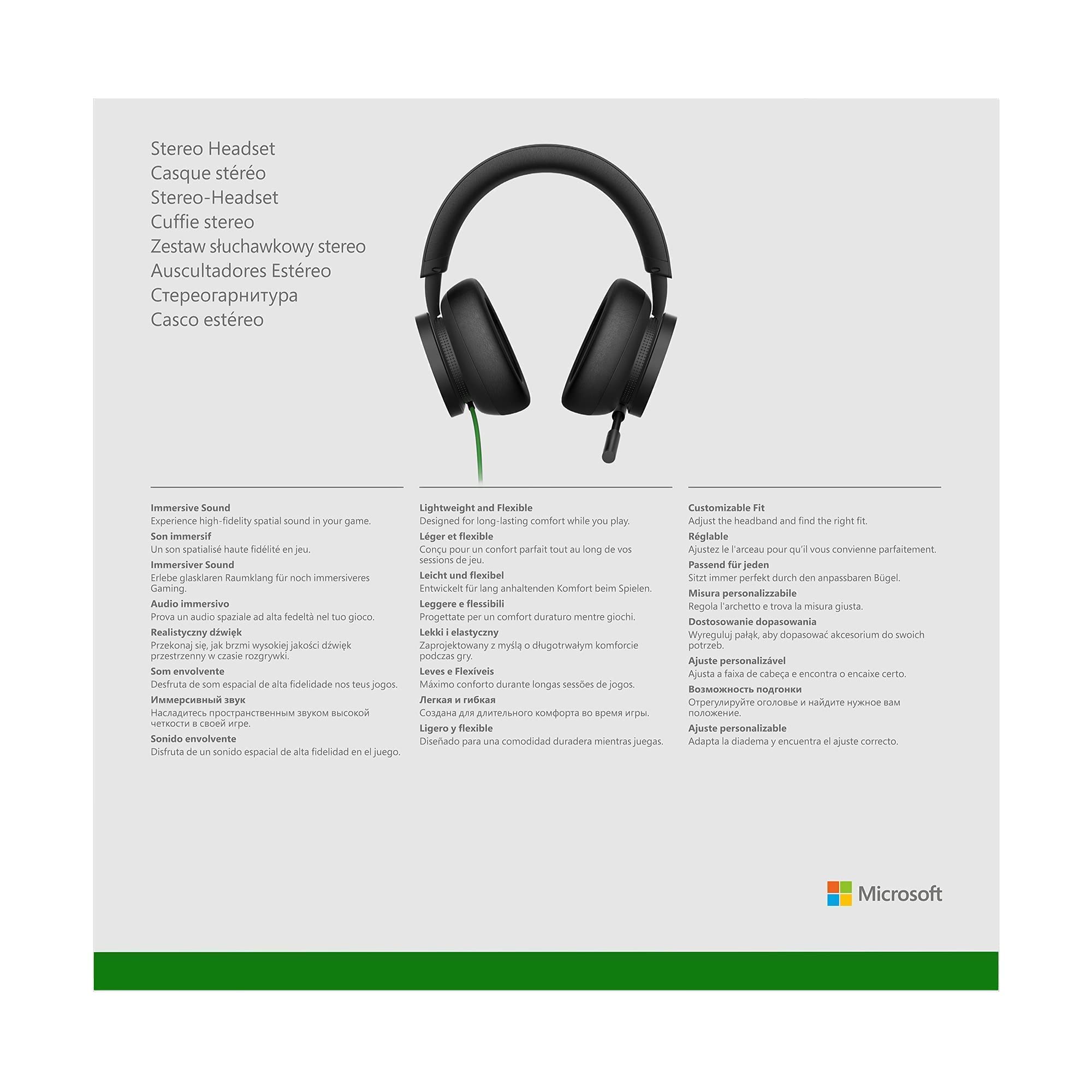 Microsoft Xbox Stereo Headset Cuffie Cablate