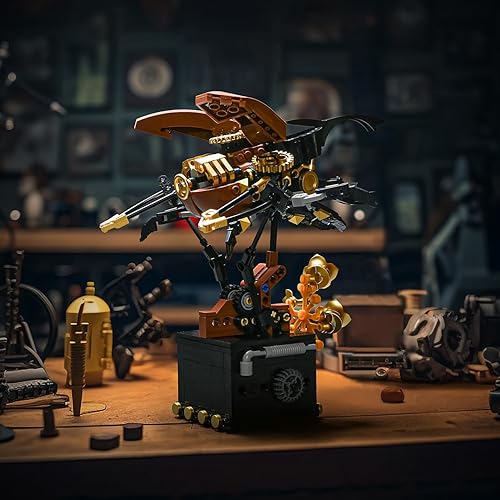 Miniatura 6 de Juego de bloques de construcción de animales de colección de insectos, recuerdos de fiesta de insectos mecánicos, insectos con componentes