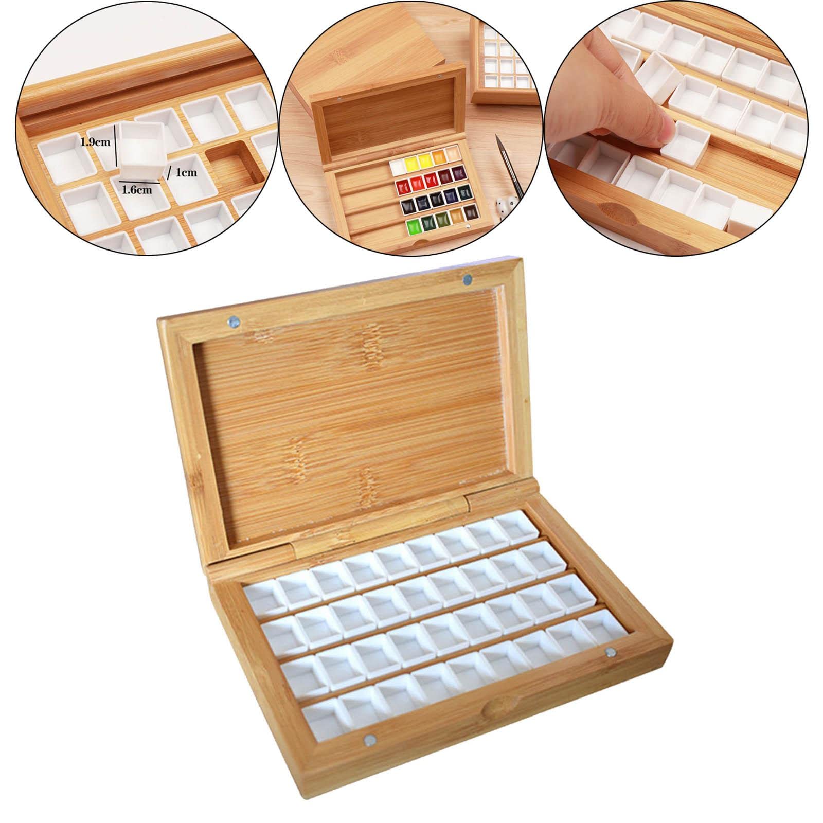Amazon | PEWETE 木製パレットボックス水彩絵の具油絵の具画家のための