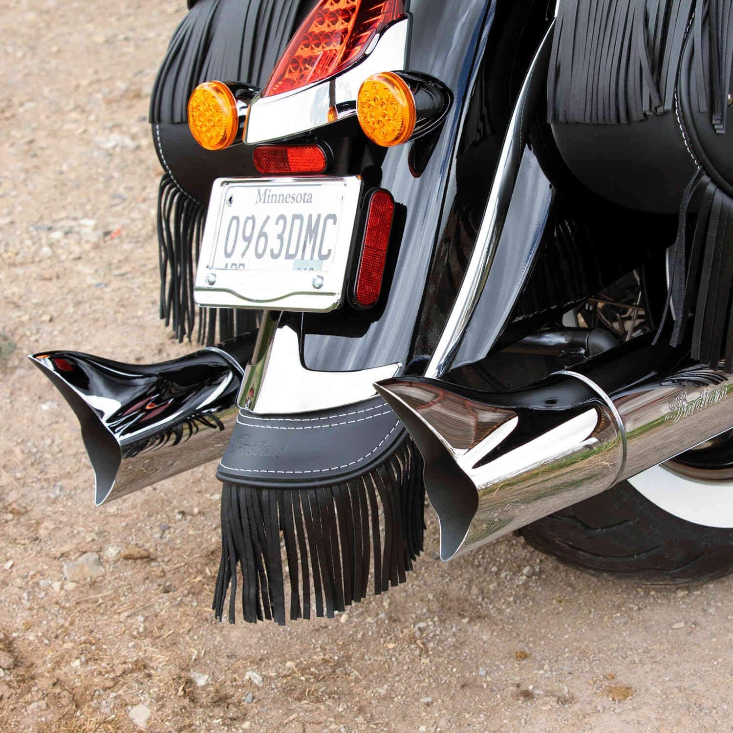 Indian Motorcycle Billet Aluminum Script License Plate Frame, Chrome - 2880800-156