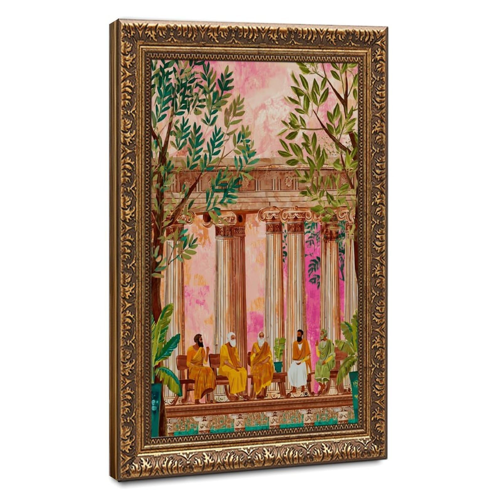 AYINUER Ancient Greek Philosophers Under Trees Poster Canvas Poster for Dorm Room Decor Gift