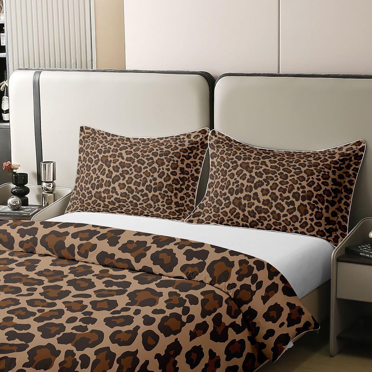 Homemissing Leopard Kids Boys Girls Bettwäsche Set 220x240cm Erwachsene