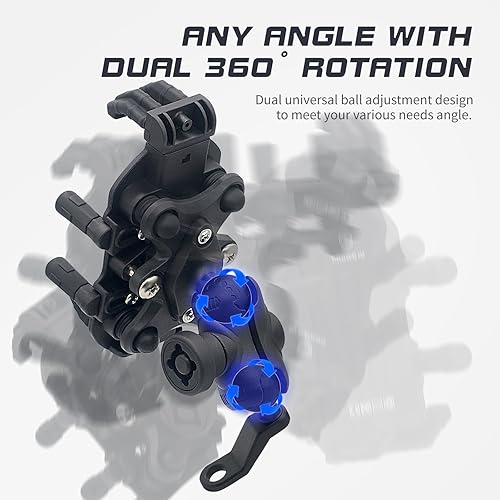 Miniatura 4 de Soporte de teléfono para motocicleta con amortiguador de vibraciones, antirrobo Ultra-resistente Soporte de teléfono para espejo retrovisor para