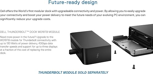 Miniatura 6 de Dell Estación de acoplamiento WD19 de 130 W (con entrega de energía de 90 W) USB-C, HDMI, puerto dual DisplayPort, negro
