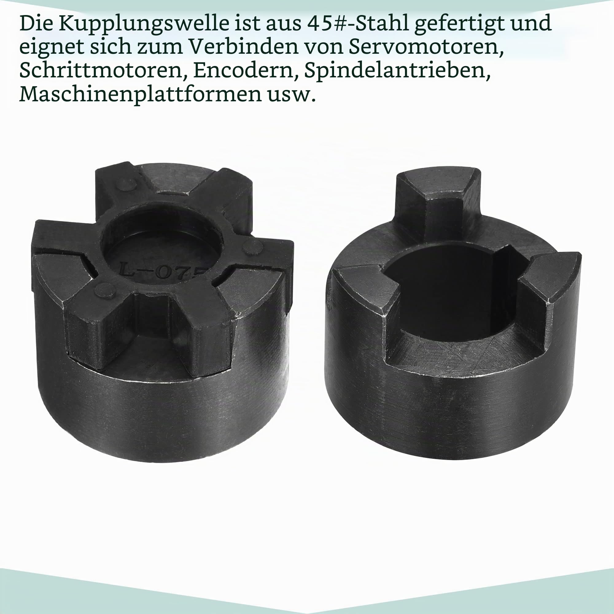 sourcing map Flexible Kupplungswelle 19 mm bis 25 mm Flexible Kupplung 51 mm L x 44 mm OD Motorkupplungsgelenk