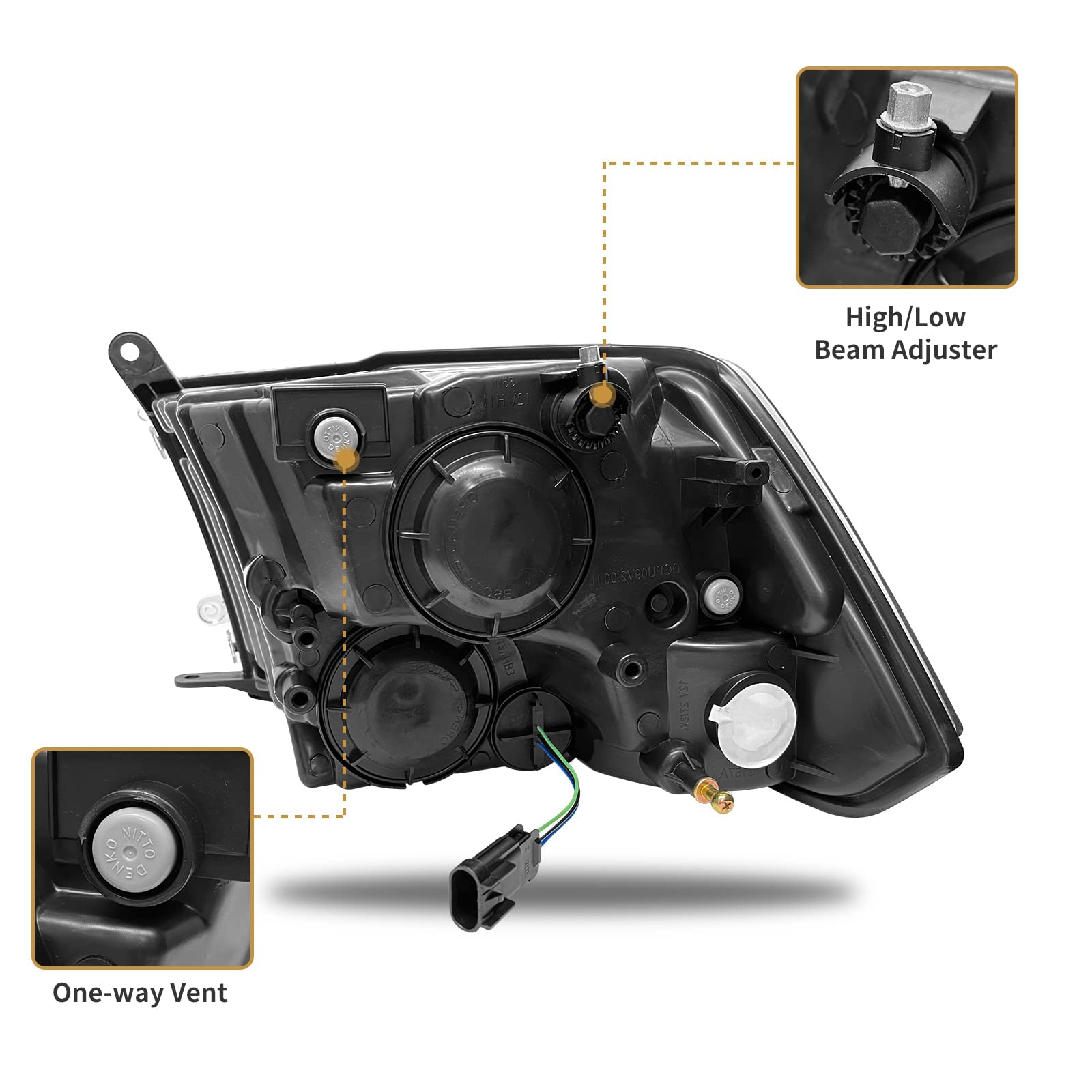 AS Headlight Assembly Compatible with 2009 - Product View
