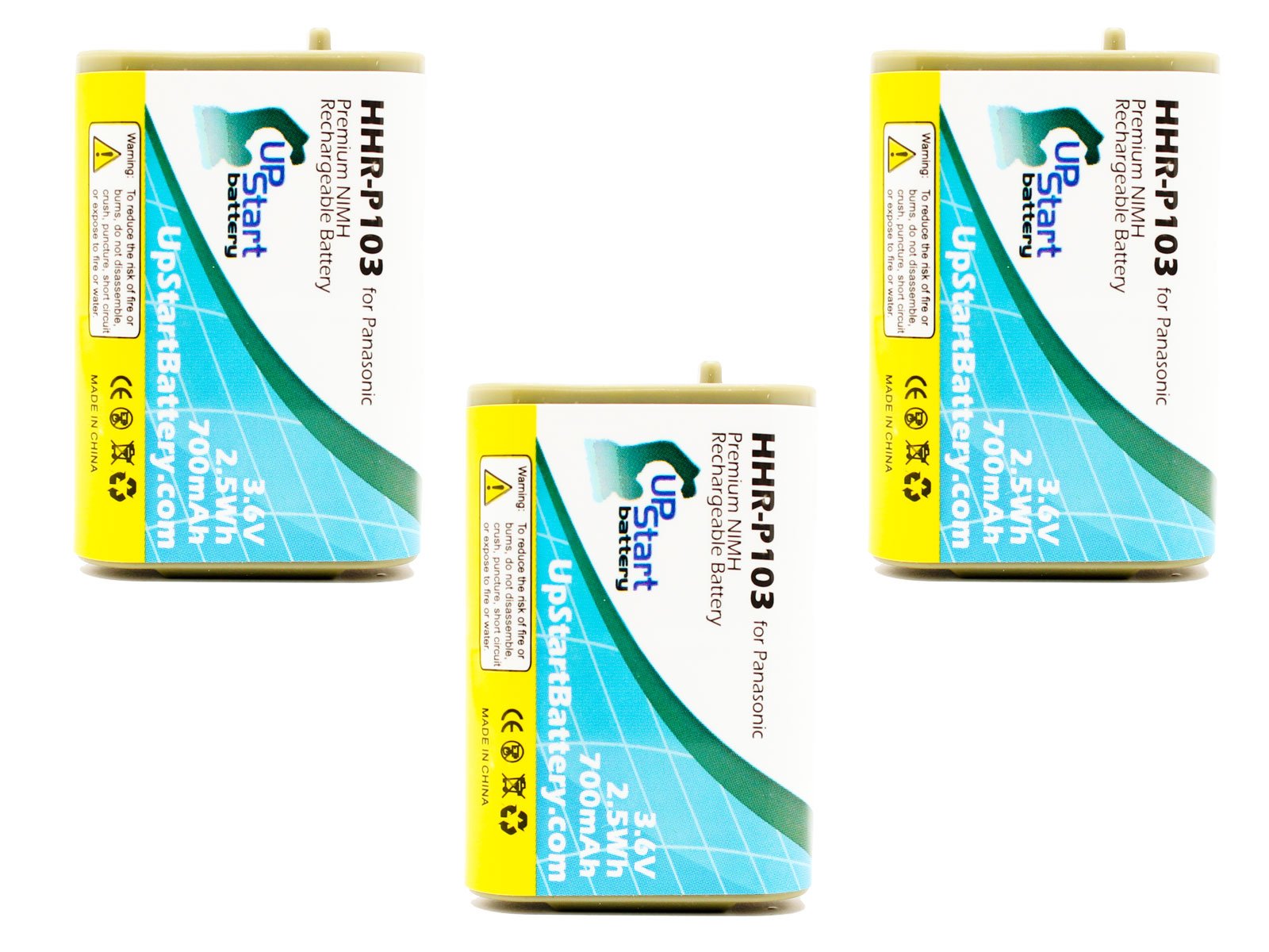 3 Pack - Replacement for AT&T EP562 Battery - Compatible with AT&T Cordless Phone Battery (700mAh 3.6V NI-MH)