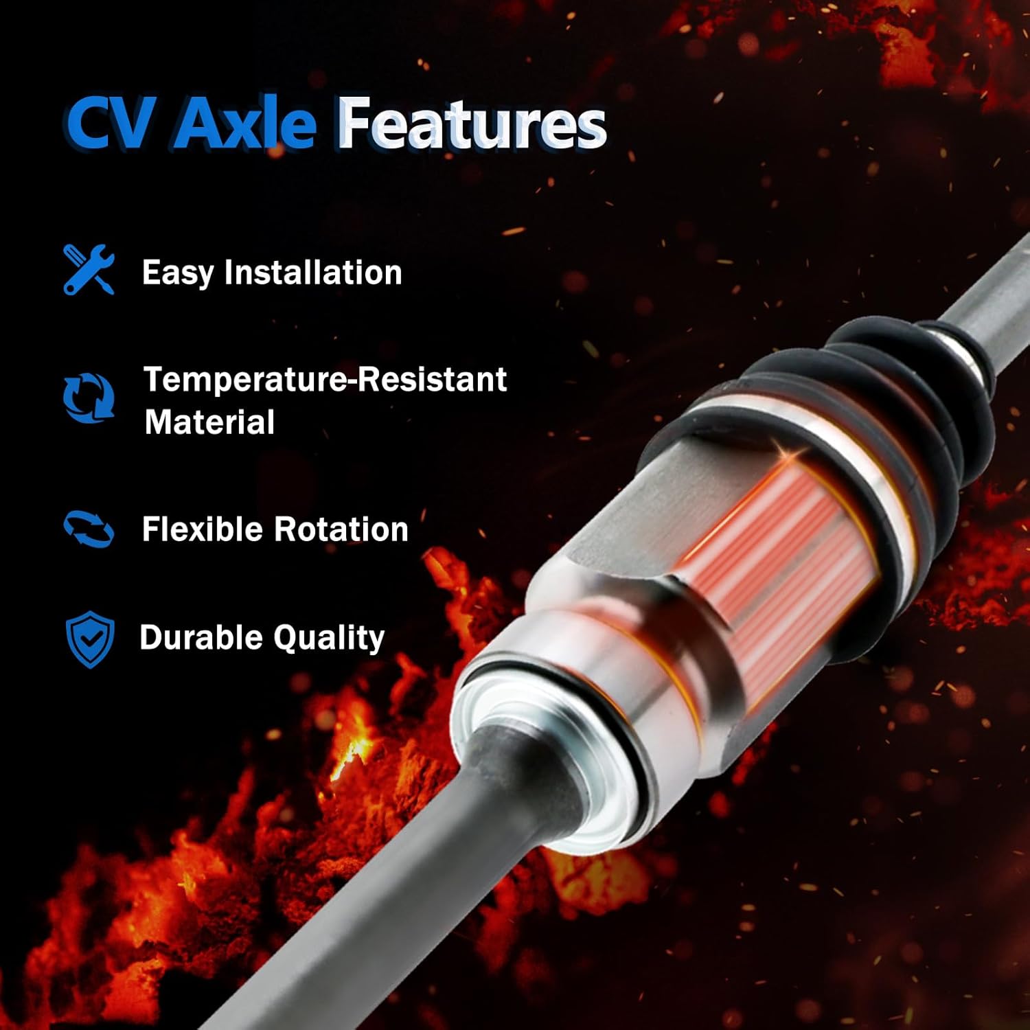 NCV69578 Front Right CV Axle Shaft Fit for 2002-2009 Toyota Camry,2001-2007 Highlander, 2004-2008 Solara L4 2.4L, Passenger 2003 2005 2006,4341006231 665247 4341006221 434100W071 434100W081 4341048070