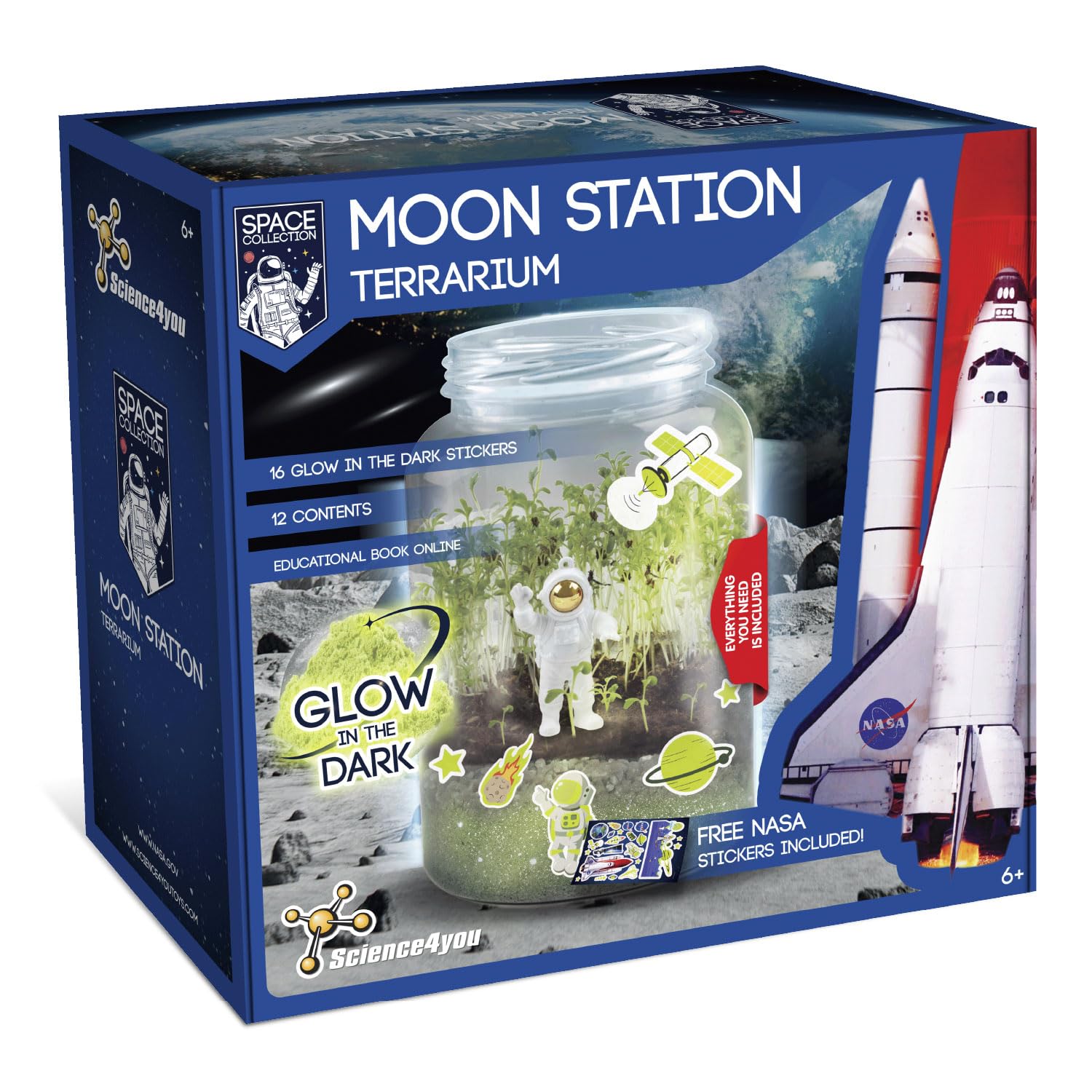 Science4you Moon Station NASA Terrarium Kit, Make Your Own Terrarium NASA