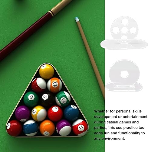 Miniatura 5 de 2 unidades de entrenamiento de taco de billar, 5 agujeros y de un solo agujero, herramienta de práctica para principiantes profesionales, accesorios