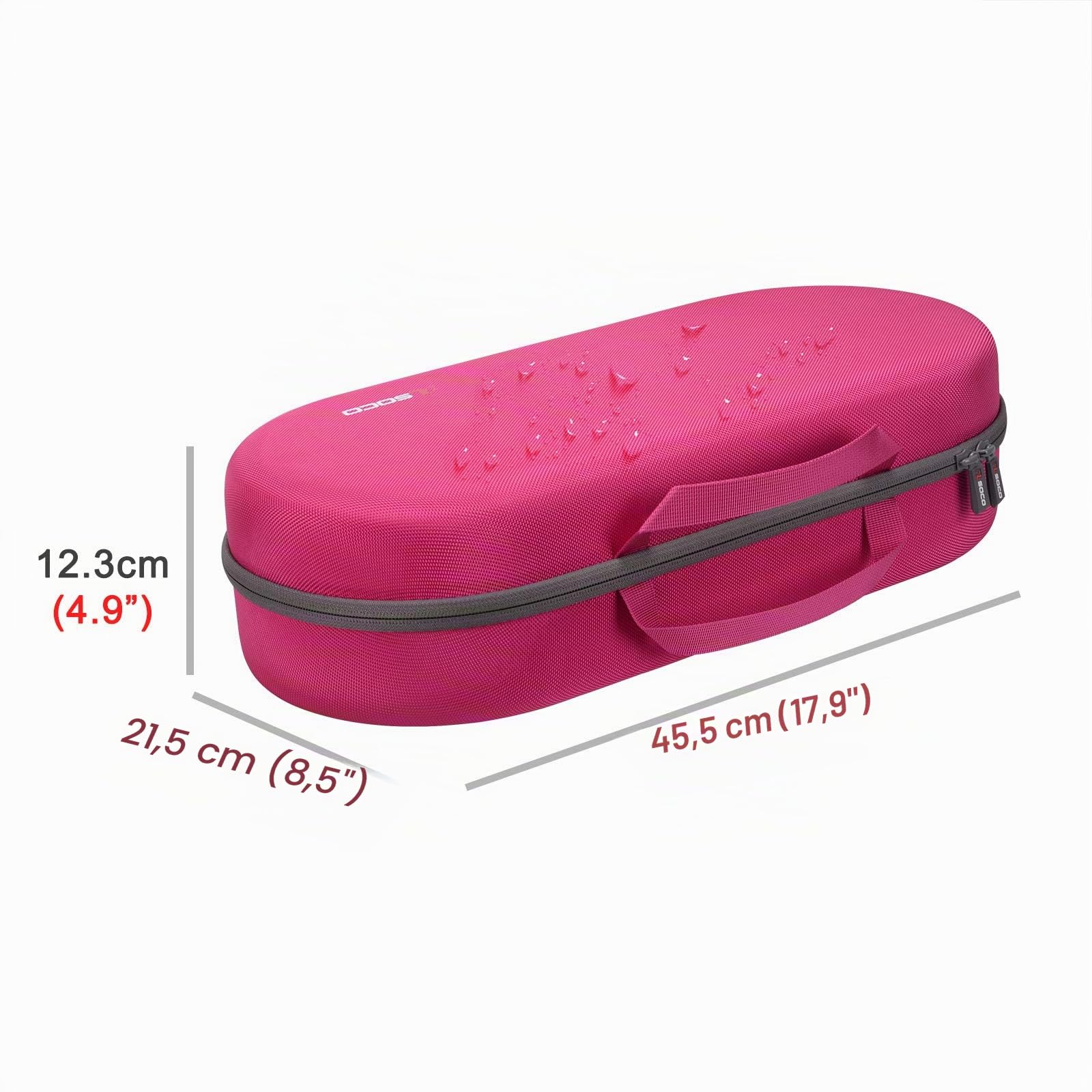 RLSOCO Hartschalen-Schutzhülle für Dyson Airwrap Complete Long/Complete Styler HS05 HS01 – passend für 4 Lange oder Kurze Fässer, Pink (nur Hülle, Haarstyler ist Nicht im Lieferumfang enthalten)