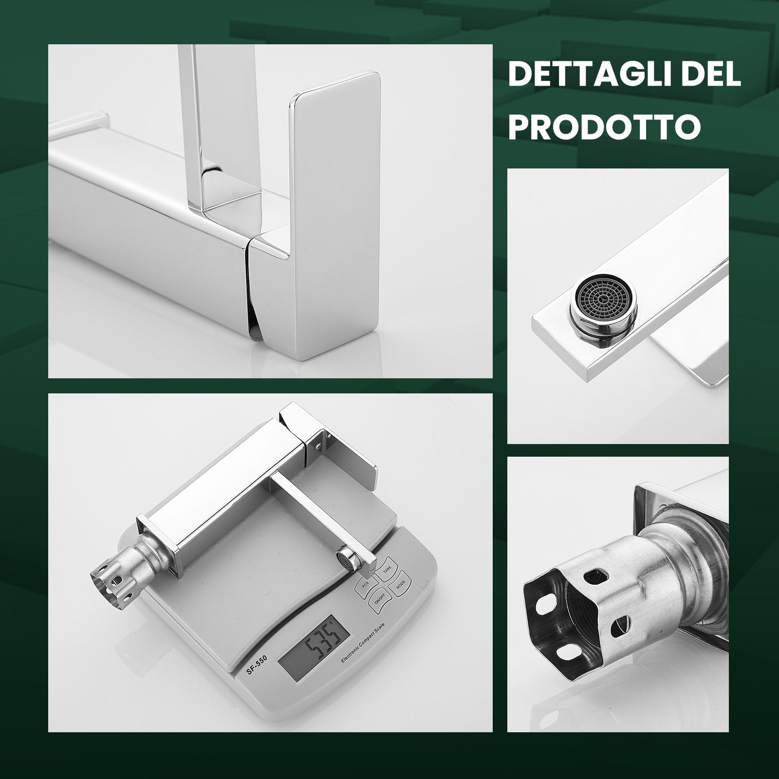 Rubinetto da bagno con scarico, miscelatore monocomando per lavabo, in acciaio inox (1, cromato con scarico)
