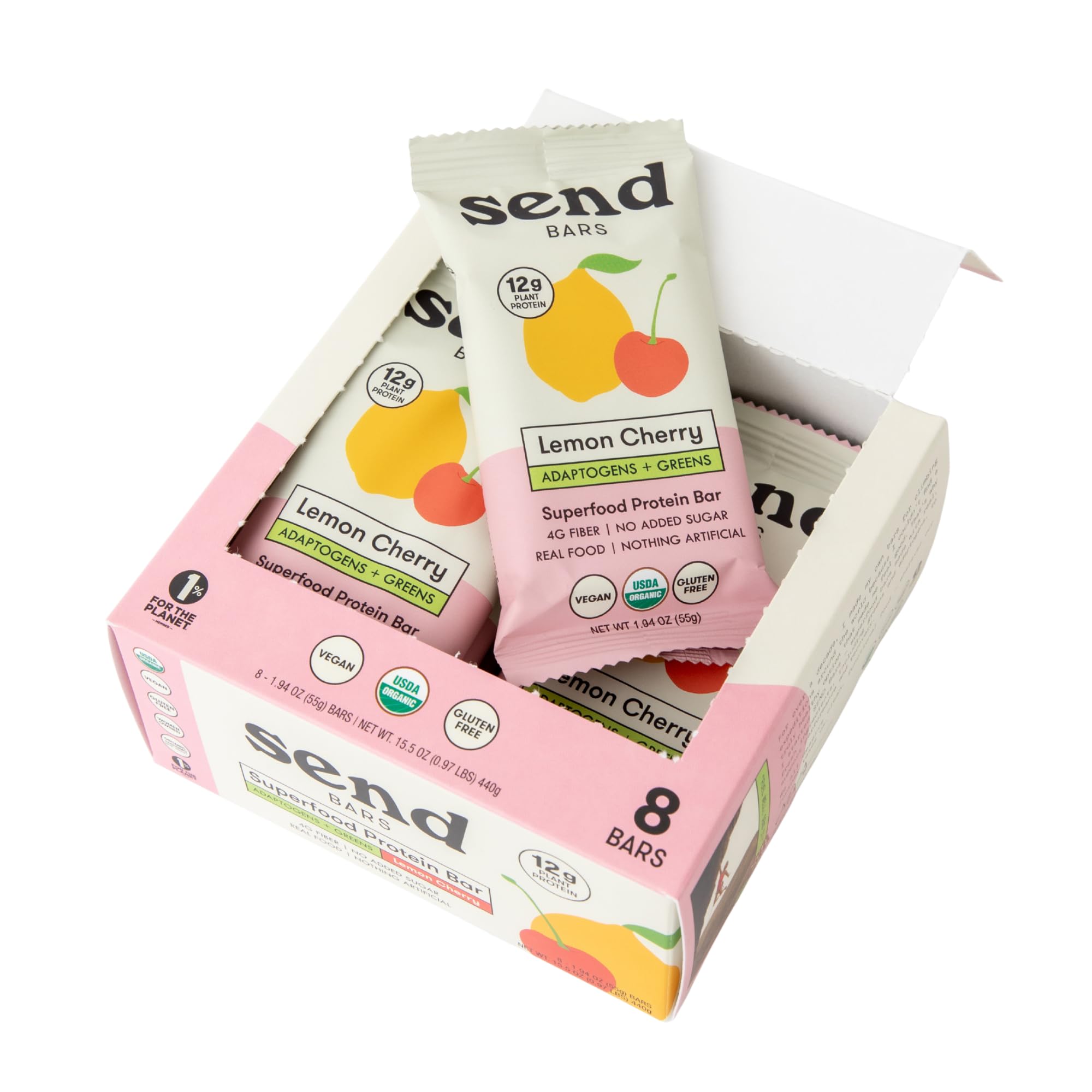 SEND Bars Variety Box Superfood Organic Protein Bars, 12g Protein, 8 Pack — Amazon image 11