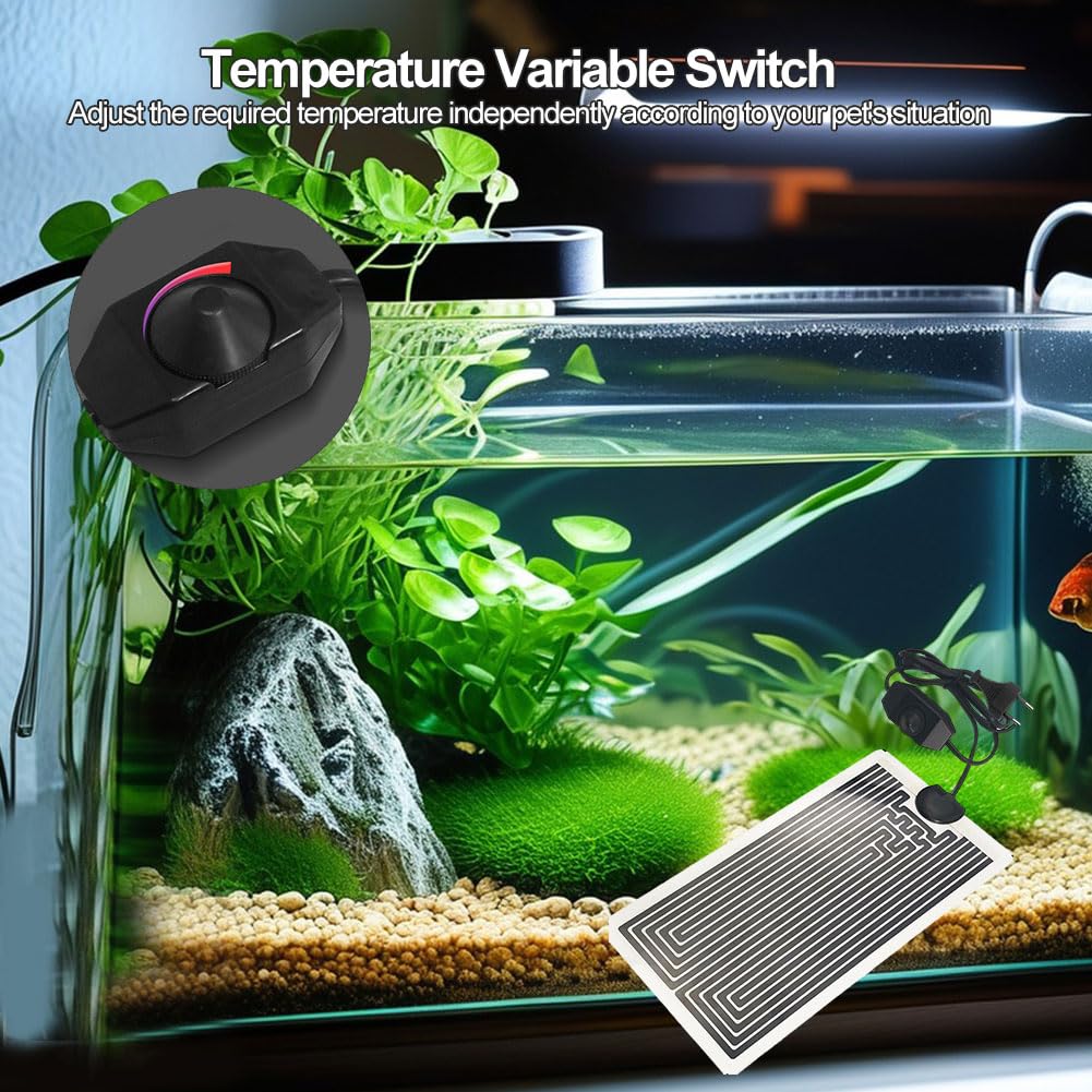 Manta Termica Reptiles,Estera Calefactora Para Terrario, 7w Manta Calefactora para Reptiles, Almohadilla calefactora para reptiles de baja temperatura, para Lagarto, Serpiente, Tortuga (15*28cm) — view 7