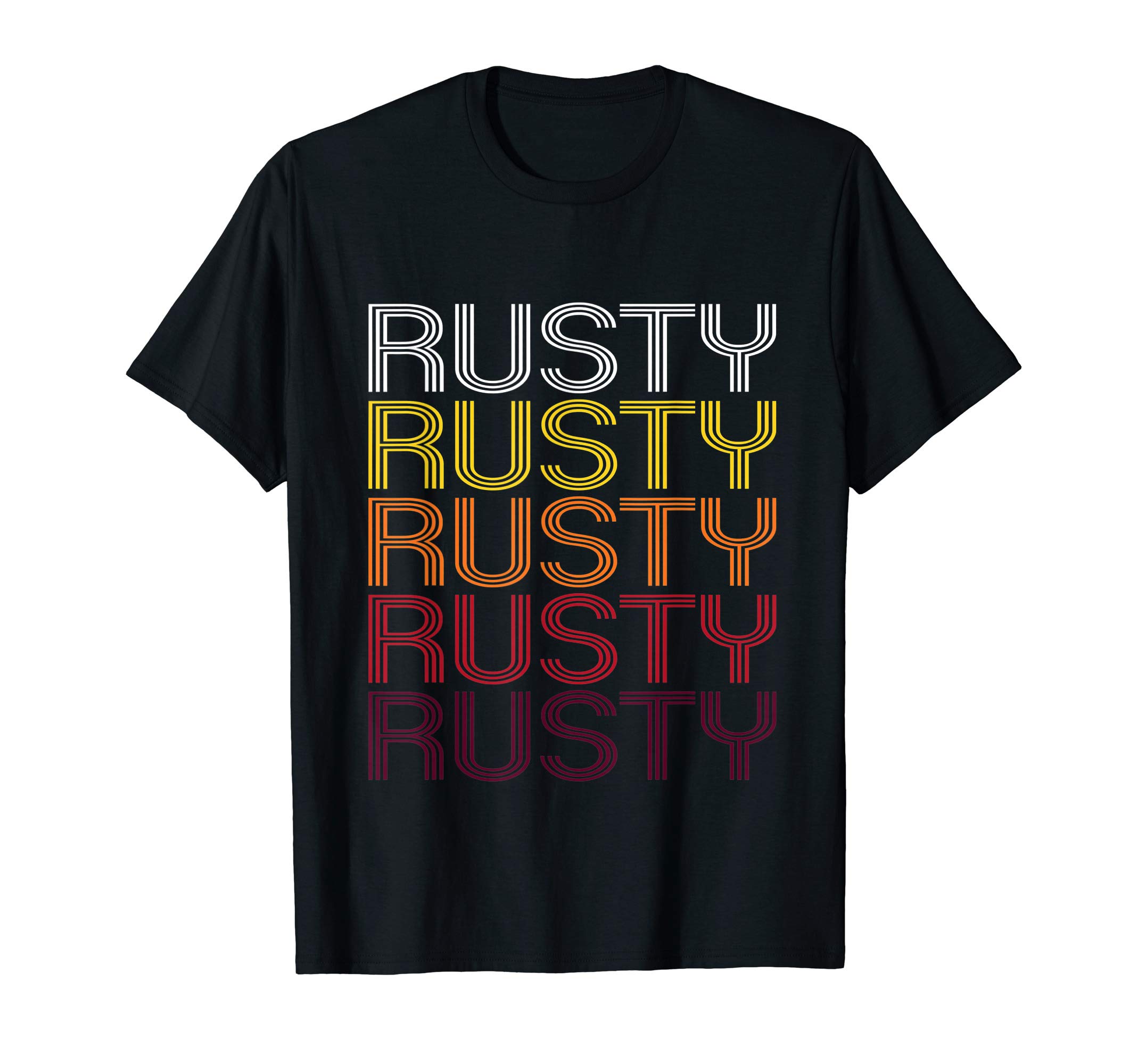 Rusty Retro Wordmark Pattern - Vintage Style T-shirt