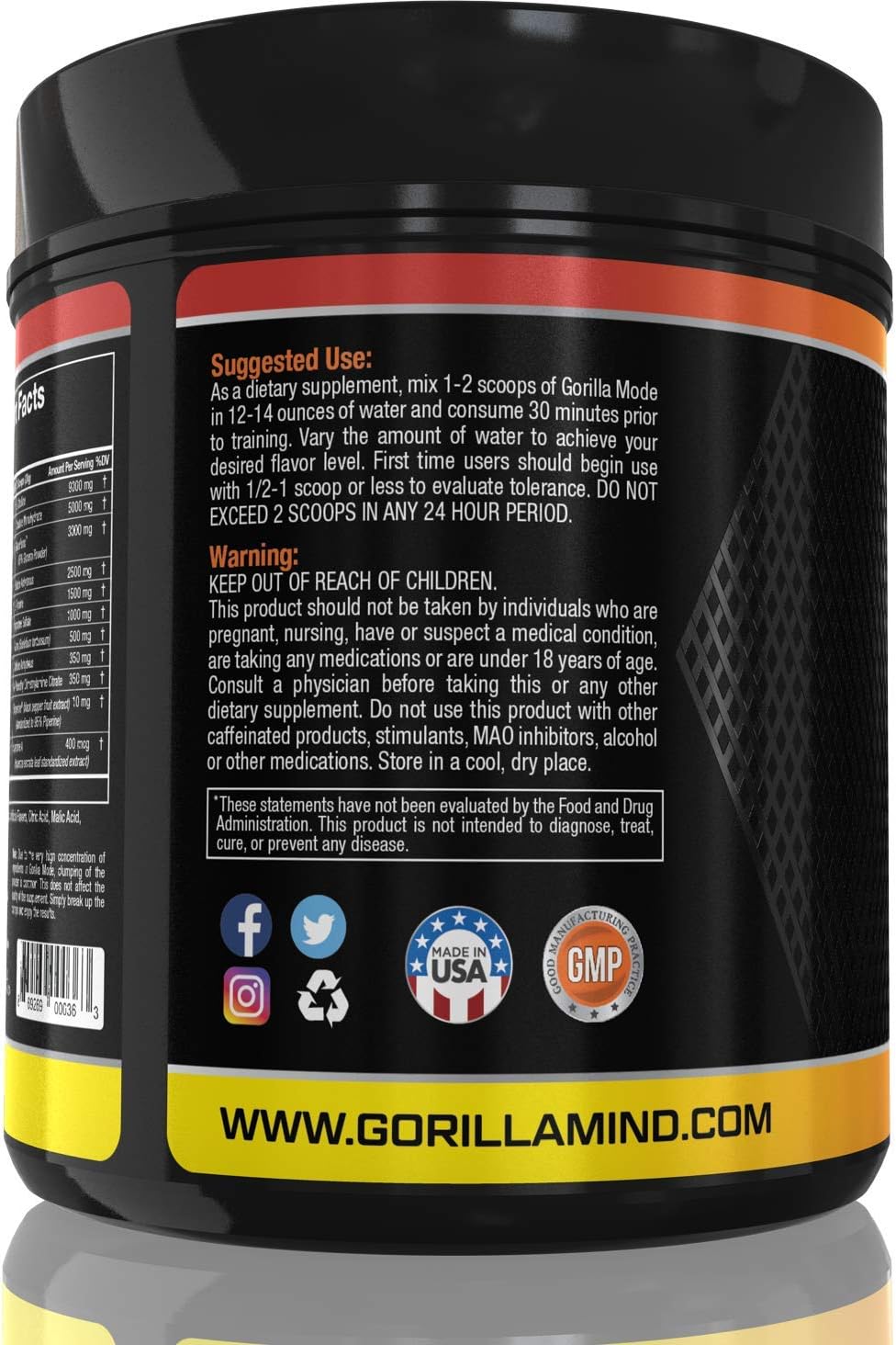 Buy Gorilla Mode Pre Workout Massive Pumps · Laser Focus