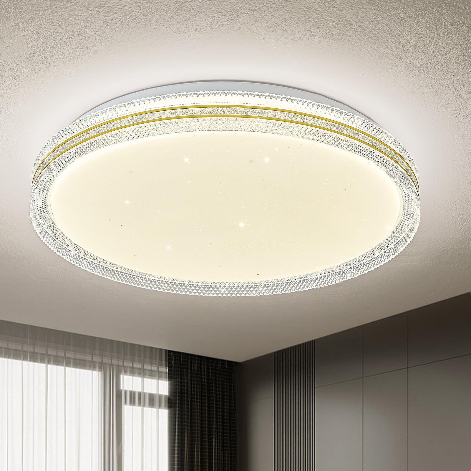 Qamra Deckenleuchte LED Deckenlampe 40CM,36W,4000k Neutrales