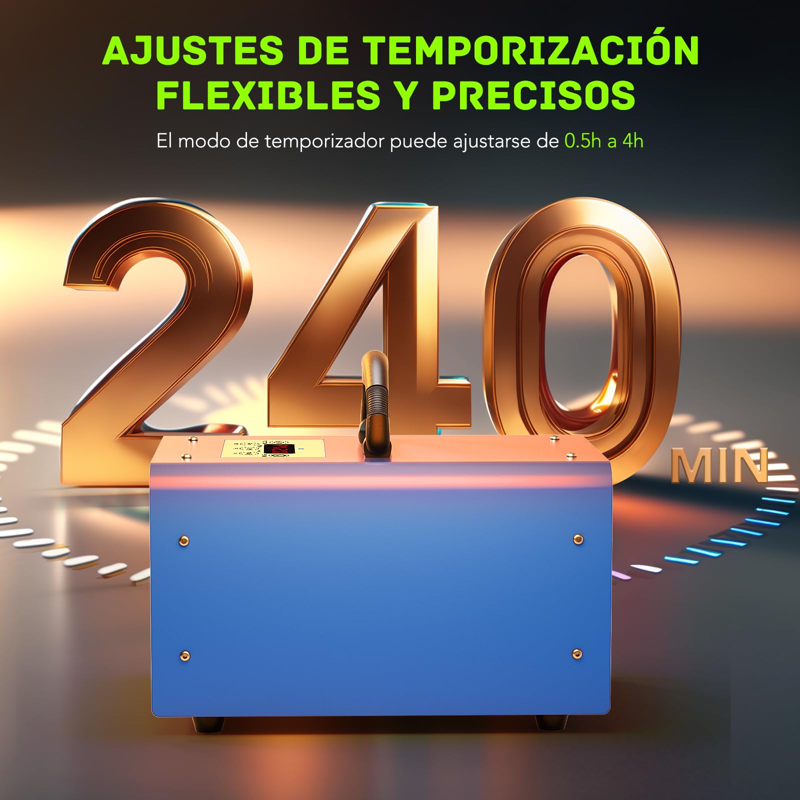 Generador de Ozono, FELLAT 30,000mg/h Purificador de Aire con Botón de Control Inteligente para 300 ㎡, Máquina de Ozono con Temporizador, Dispositivo de Ozono O3 Portátil para Hogar, Granjas