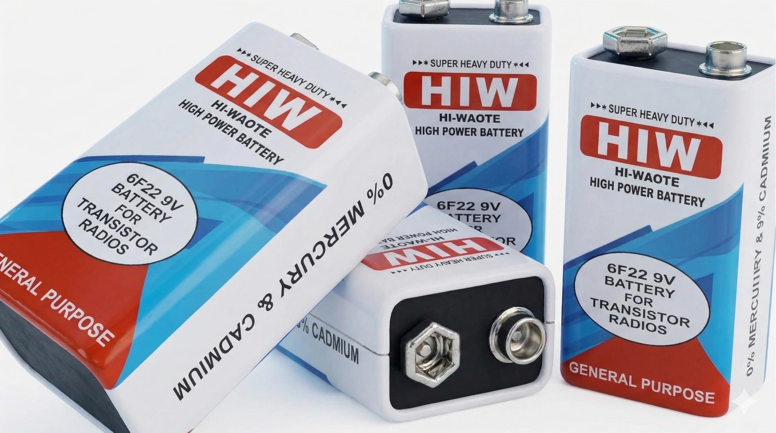 UNIVERSAL HUB 6F22 9V Battery (Pack of 3) | Compatible with HIW Hi-Watt | Long-Lasting Power for Multimeters, Toys, Smoke Alarms, Remote Control, DIY Kits Projects-image-44