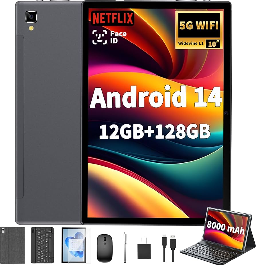 Android 14 タブレット 12GB+128GB Wi-Fi 10インチ Amazon.com : Android 14 Tablet with Keyboard - 10 inch Tablet