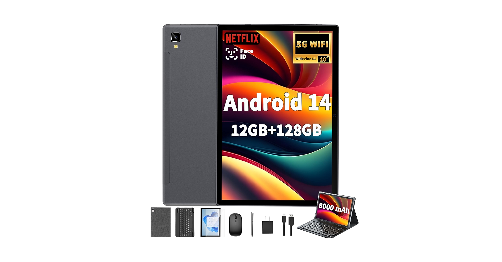Android 14 タブレット 12GB RAM 128GB ROM Amazon.com : Android 14 Tablet with Keyboard - 10 inch