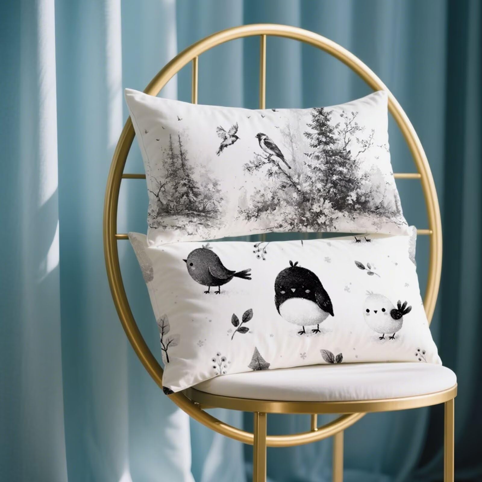 Taie oreiller oiseau rectangulaire pour proteger vos coussins canape du jardin
