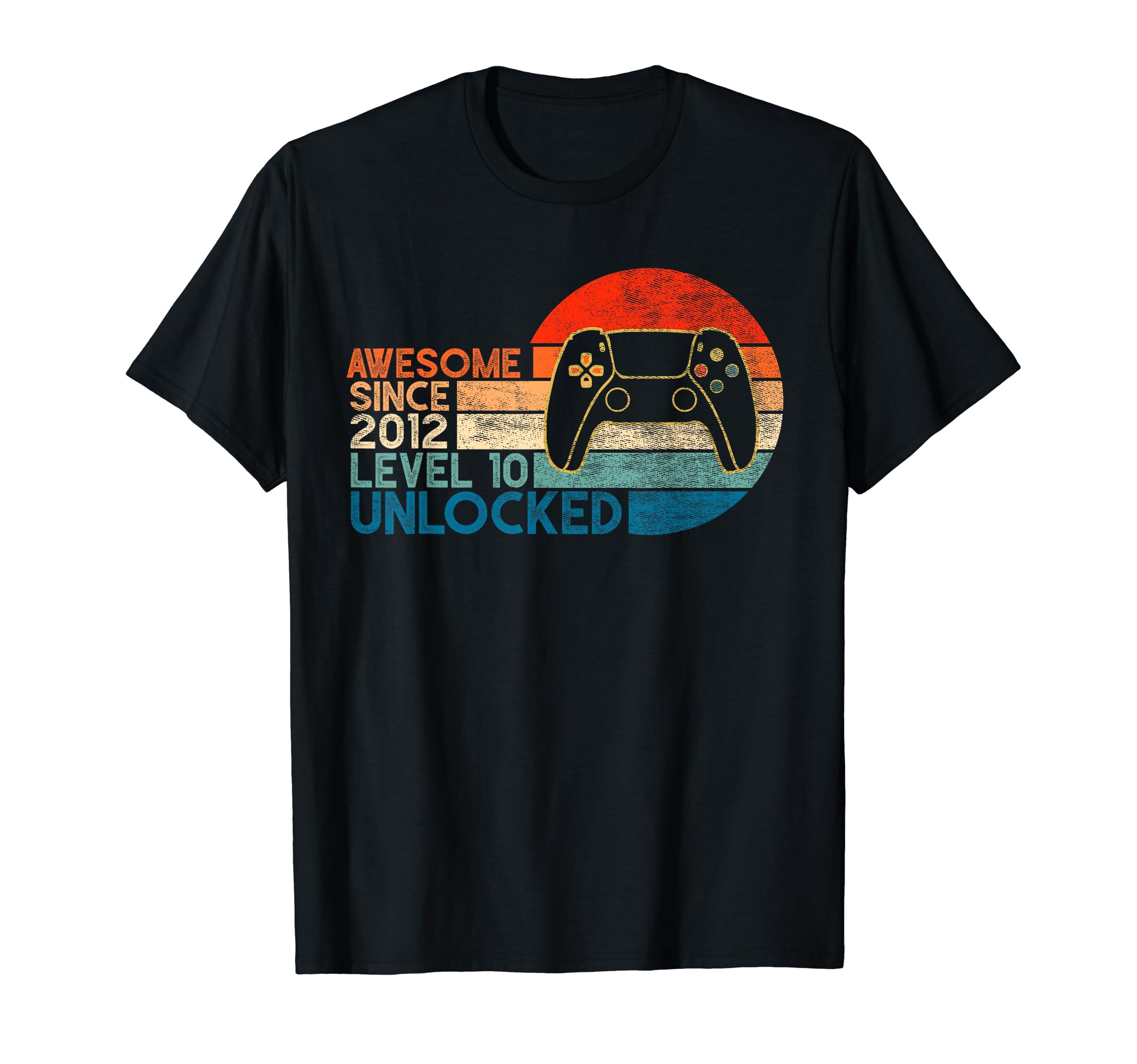 Awesome Since 2012 Level 10 Unlocked Video Gamer Birthday T-Shirt