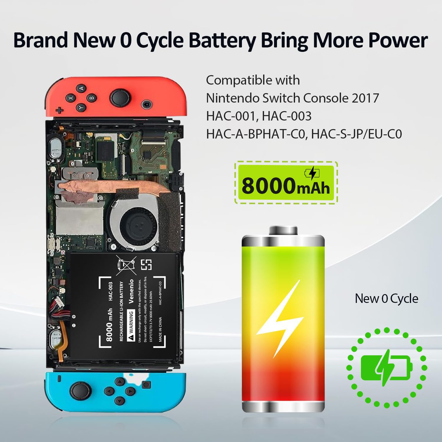 Amazon.com: Venenio 8000mAh Battery for Nintendo Switch Game