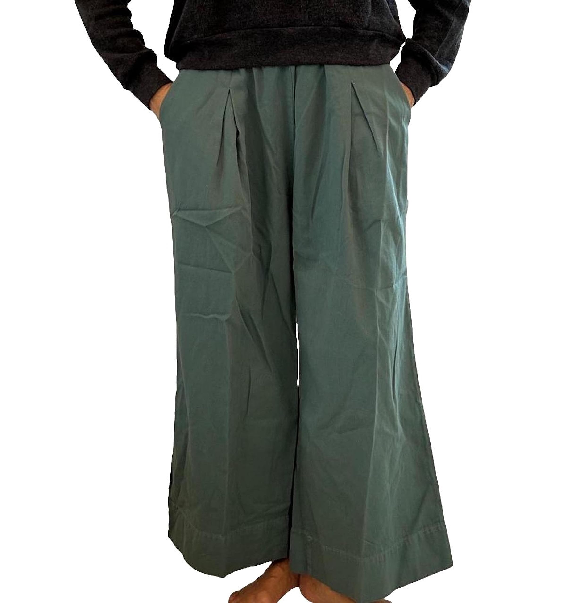 Sundry Womens Wide Leg Pants Forrest Green 0